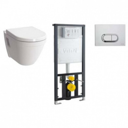 Инсталляция и унитаз Vitra S50 (9003B003-7201) белый