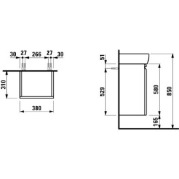 Фото Тумба подвесная Laufen Pro 4.8301.2.095.423.1  под раковину