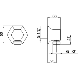 Фото Шланговое подключение Cisal Cherie CE01700021, хром