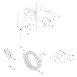 Фото Смеситель для ванны с душем Am.Pm Like (F8015000) хром