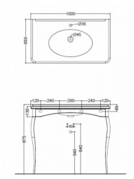 Ножки Kerasan Retro 736090 cr для консоли для раковины