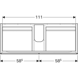 Geberit Xeno2 500.518.43.1 Тумба для раковины, с ящиками выдвижными
