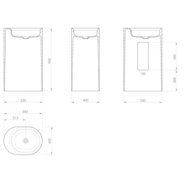 Раковина Knief K-Stone 0600-063-01WA