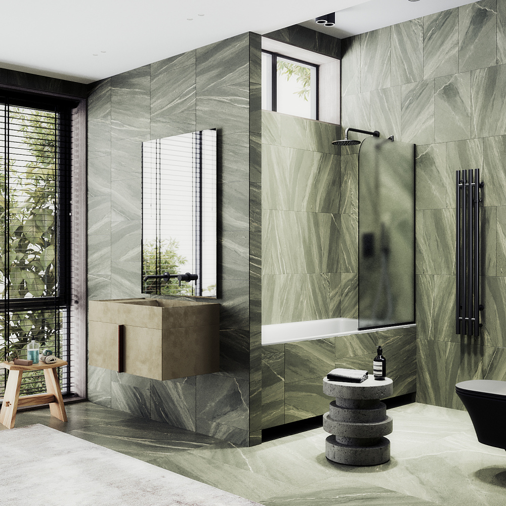 Фото Шторка на ванну Maybah Glass MGV-90-6у в узком профиле