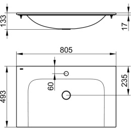 Раковина мебельная Keuco Plan 32960318001 белый