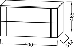Фото Тумба под раковину Jacob Delafon Nouvelle Vague 80 см, EB3054-E73, цвет - фактурный дуб