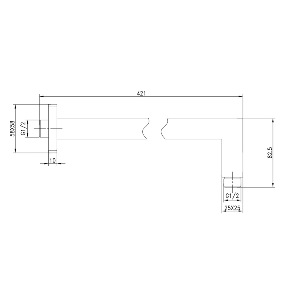 Держатель для верхнего душа Lemark (LM5887C)