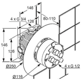 Душевая система Kludi Bozz 386585376 Белая матовая