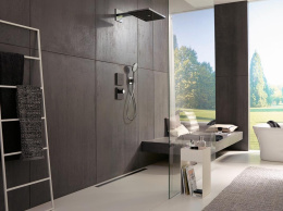 Переключатель на 3 положения 15736600 Hansgrohe ShowerSelect Glass (черный, хром)