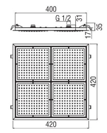 NOBILI AD139/35CCR Верхний душ (ABS/хром)