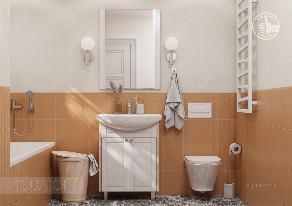 Зеркало Aquaton Альпина 65 дуб молочный 1A133502AL530