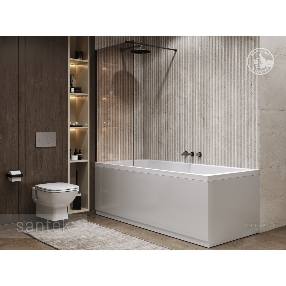 Акриловая ванна 170x75 Santek (1.WH50.1.596), прямоугольная
