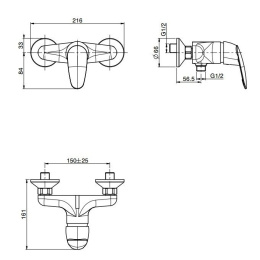 Carlo Frattini Serie 2 F3205/1CR Смеситель для душа