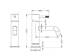 Фото Смеситель для умывальника Boheme Spectre (451-BR)