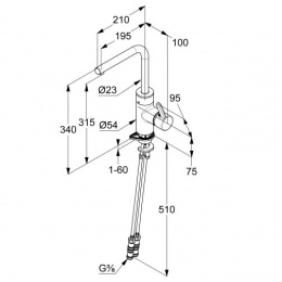Фото Смеситель для кухни Kludi E-go (422206675) черный матовый
