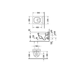 Унитаз подвесной Duravit 2nd Floor 22200900001, белый