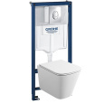 Инсталляция Grohe Rapid SL GH (39195001) белый, унитаз безободковый, сиденье микролифт