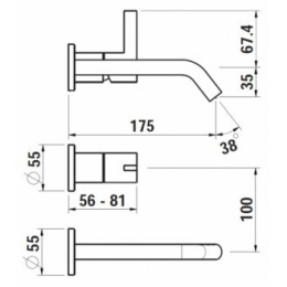 Смеситель для раковины Laufen Kartell by Laufen 3.1133.6.004.120.1