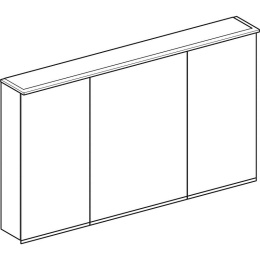 Geberit Option 500.592.00.1 Шкафчик зеркальный, 3 дверцы распашные