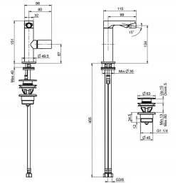 Смеситель для биде F4162CR FIMA Carlo Frattini Nomos Go