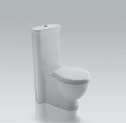 Фото Унитаз-компакт Globo Paestum (PA025.BI+PA137.BI+FI019+BA016) хром, белый