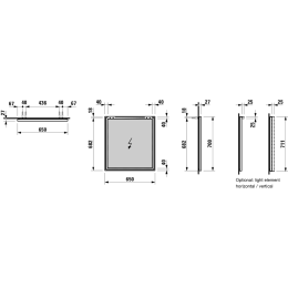 Зеркало Laufen Frame 25 4474039001441, 65 см