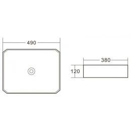 Раковина 49 см BelBagno (BB1387) прямоугольная