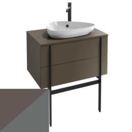 Тумба под раковину Jacob Delafon Nouvelle Vague 80 см, EB3039-M65, темно-серый/серый стальной мягкий