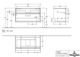 Villeroy Boch Collaro C01900DH Тумба под раковину 1000х500 мм (Glossy White)