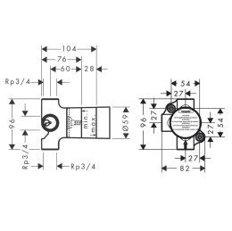 Фото Скрытая часть переключающего вентиля 15984180 Hansgrohe