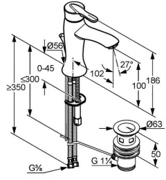 Фото Смеситель для раковины Kludi Amphora (540230575)