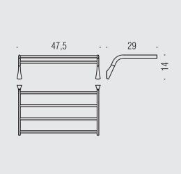 Полочка-полотенцедержатель Colombo Land B2887