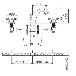 Смеситель для раковины Cisal Victorian VT0010102A