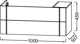 Фото Тумба под раковину Jacob Delafon Nouvelle Vague 100 см, EB3031-E73, цвет - фактурный дуб