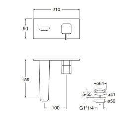 Cristina KING KG27651 Смеситель для раковины