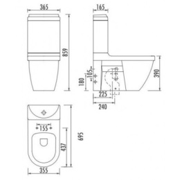 Creavit Dream DR311 Чаша унитаза