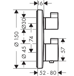 Фото Смеситель для душа Hansgrohe Ecostat S (15758700) белый матовый