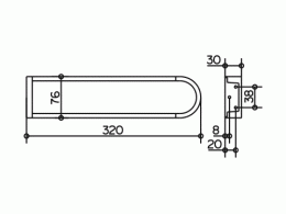 Полотенцедержатель Keuco Edition 300 30019010000, хром
