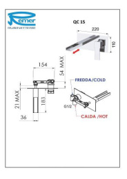 Смеситель для раковины Remer Qubica Cascata QC15 Хром