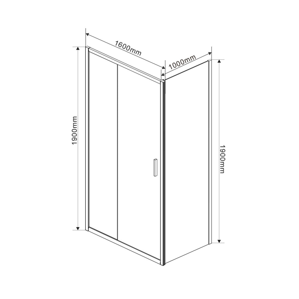 Душевой уголок Vincea Garda (VSR-1G1016CL) хром