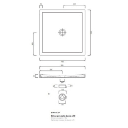 Cielo Sessanta PD69090 Душевой керамический поддон