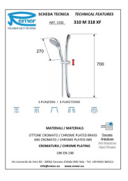 Душевая стойка REMER (310M318XF) хром