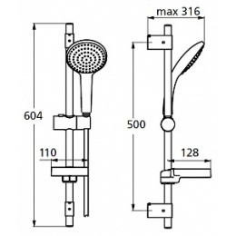 Душевой набор Ideal Standard IdealRain (B9423AA) хром