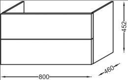 Тумба под раковину Jacob Delafon Vox 80 см, EB2078-R1-E10, квебекский дуб