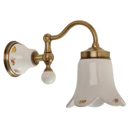 Фото Migliore Provance 17641 Светильник настенный, плафон керамика с декором бронза