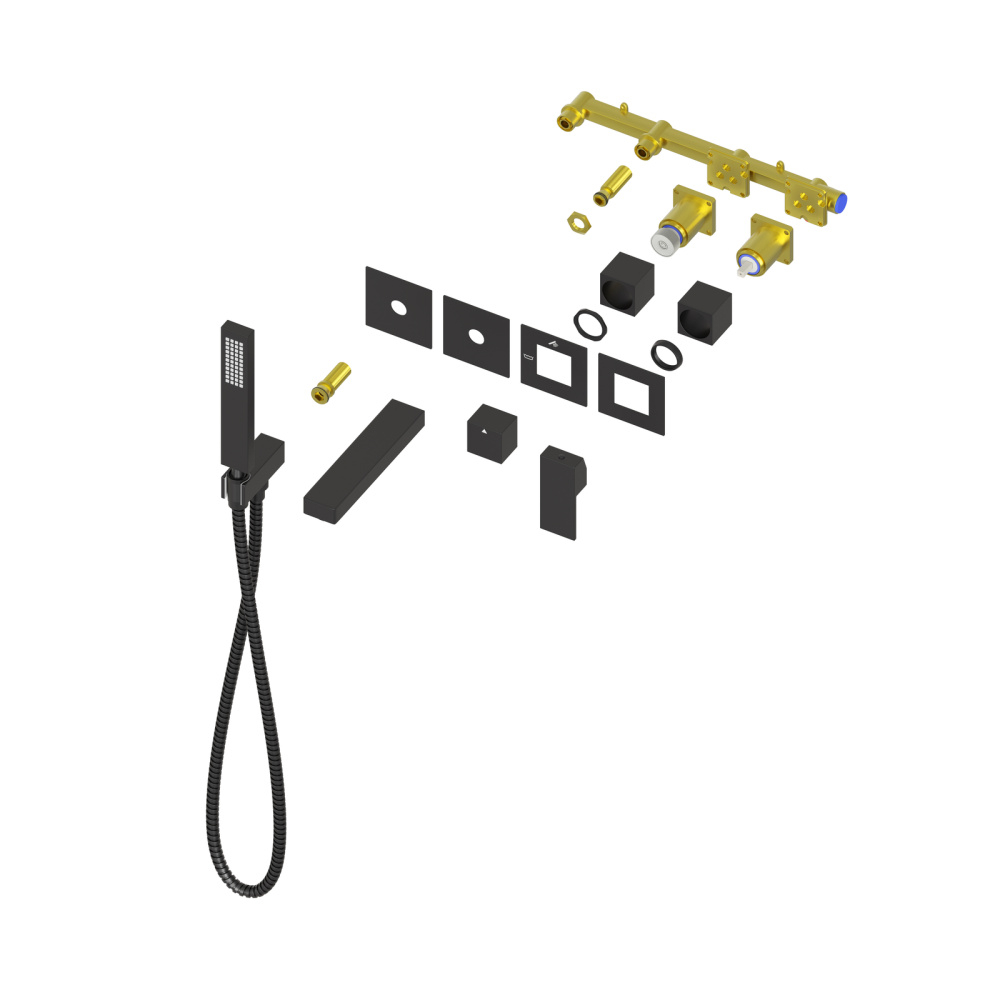 Фото Смеситель встроенный для ванны с душем Timo Selene 2014/03YSM черный