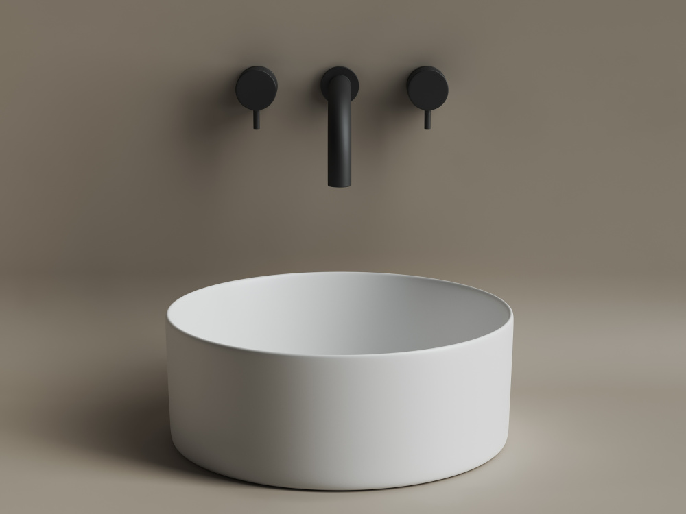 Фото Накладная раковина Ceramicanova Element CN6032MW 36x36 белый матовый круглая