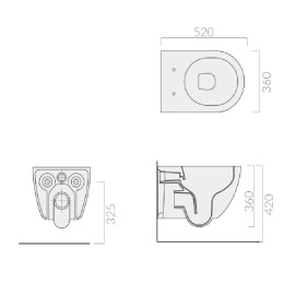Унитаз подвесной Galassia Dream (7334NEMT), цвет черный, матовый