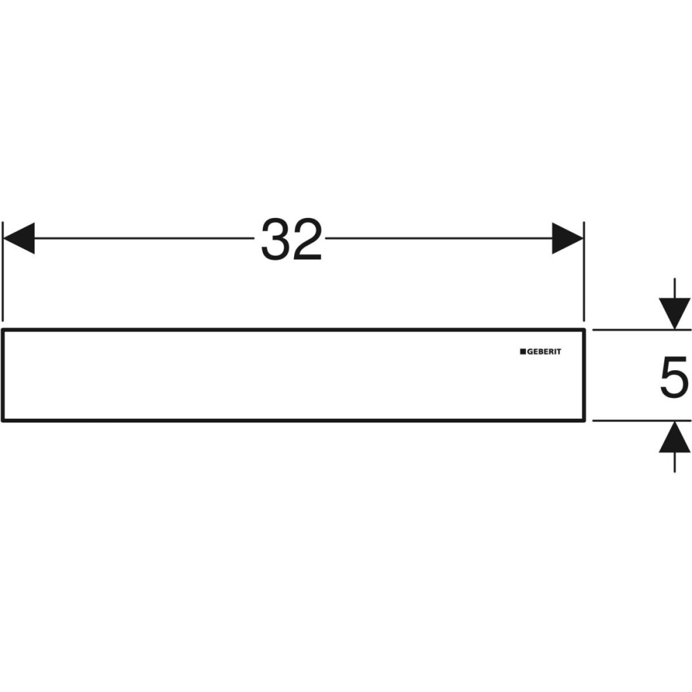 Фото Накладная панель для трапа Geberit CleanLine 32 (154.336.FW.1) серый