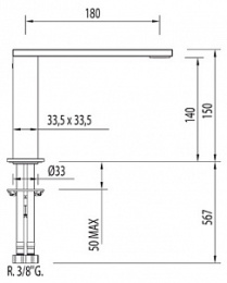 Фото Tres Cuadro 10620501 Смеситель для раковины